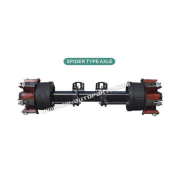 Six spider hub bogie axle